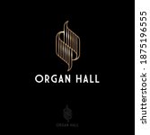 Organ Hall Logo. Gold Abstract...