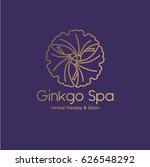 Ginkgo Spa Salon Logo. Spa...