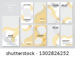 09 slides abstract unique... | Shutterstock .eps vector #1302826252