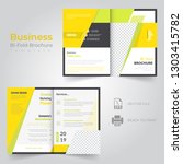 business bi fold brochure or... | Shutterstock .eps vector #1303415782