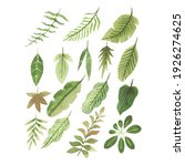 handmade watercolor leaves... | Shutterstock .eps vector #1926274625