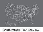 usa map outline vector with... | Shutterstock .eps vector #1646289562