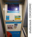 Small photo of Kolhapur,Maharashtra India-October 2019:Cash Deposit Machine At Canara Bank ATM.