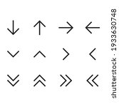 simple arrows icon set. line... | Shutterstock .eps vector #1933630748
