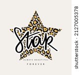 slogan text and leopard pattern ... | Shutterstock .eps vector #2127005378
