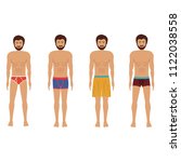 different men's underwear and... | Shutterstock .eps vector #1122038558