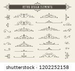 retro line design elements | Shutterstock .eps vector #1202252158