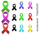 breast cancer awareness vector... | Shutterstock .eps vector #756635245