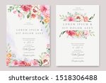 elegant wedding card with... | Shutterstock .eps vector #1518306488
