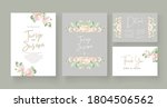 soft watercolor roses wedding... | Shutterstock .eps vector #1804506562