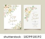 lily floral wedding invitation... | Shutterstock .eps vector #1829918192