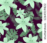 pattern of gardening lily... | Shutterstock .eps vector #1264519822