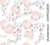 lotus flower seamless pattern... | Shutterstock .eps vector #1449322835