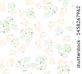 color lotus flower hand drawn ... | Shutterstock .eps vector #1458267962
