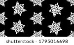 white ornament on black... | Shutterstock .eps vector #1795016698