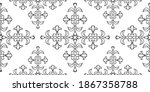 decorative floral monohrome... | Shutterstock .eps vector #1867358788