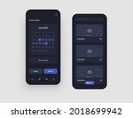 mobile app interface design in... | Shutterstock .eps vector #2018699942