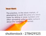 Small photo of bear raid word highlighted on the white paper