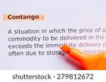 Small photo of contango word highlighted in the white background