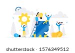 teamwork concept with tiny... | Shutterstock .eps vector #1576349512