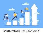 business mentor helps to... | Shutterstock .eps vector #2135647015