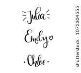 chloe  julia  emily   female... | Shutterstock .eps vector #1072304555