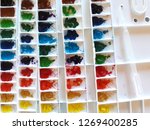 color tray  poster color ... | Shutterstock . vector #1269400285