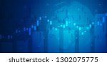 chart financial market . forex... | Shutterstock . vector #1302075775