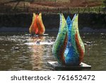 Colored Tulip Glass Sculpture...