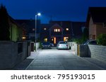 Small photo of night street in quiet residential quarter