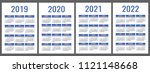 Calendar 2019  2020  2021  2022 ...