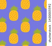pineapple seamless pattern.... | Shutterstock .eps vector #1430005592