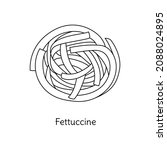 fettuccine pasta illustration.... | Shutterstock .eps vector #2088024895