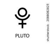 pluto icon. planet symbol.... | Shutterstock .eps vector #2088082825