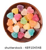 Colorful Heart Shape Jellys On...