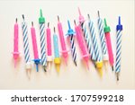 birthday candeles object group... | Shutterstock . vector #1707599218