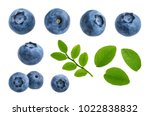 Blueberries Isolated On White...