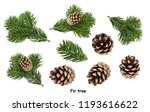 Fir Tree Isolated On White...