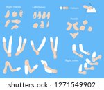 set of human hands with... | Shutterstock .eps vector #1271549902