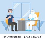 man see doctor for check... | Shutterstock .eps vector #1715756785