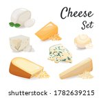 Vector Set Of Fresh Cheese