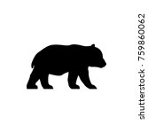 vector panda bear silhouette | Shutterstock .eps vector #759860062