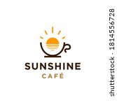 coffee logo with sunrise ... | Shutterstock .eps vector #1814556728