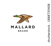 flying mallard duck logo... | Shutterstock .eps vector #1888735408