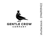 gentleman black raven crow with ... | Shutterstock .eps vector #1946909422