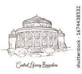 Bangalore central library line illustration