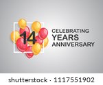 14 years anniversary... | Shutterstock .eps vector #1117551902