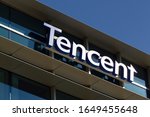 Small photo of Palo Alto, CA, USA - Feb 18, 2020: The Tencent logo seen at Tencent's US Headquarters in Palo Alto. Tencent Holdings Ltd., through its subsidiaries, provides Internet and mobile value-added services.