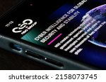 Small photo of Sunnyvale, CA, USA - May 2, 2022: Website homepage of NSO Group Technologies, an Israeli technology firm primarily known for its proprietary spyware Pegasus, is seen on an iPhone.