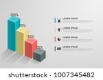 3d chart infographics template. ... | Shutterstock .eps vector #1007345482